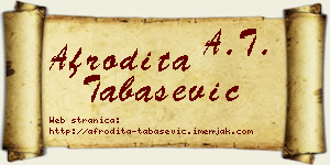 Afrodita Tabašević vizit kartica